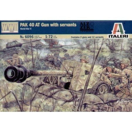 Kit Arma PAK 40 y 12 Soldados Alemanes Italeri 1/72