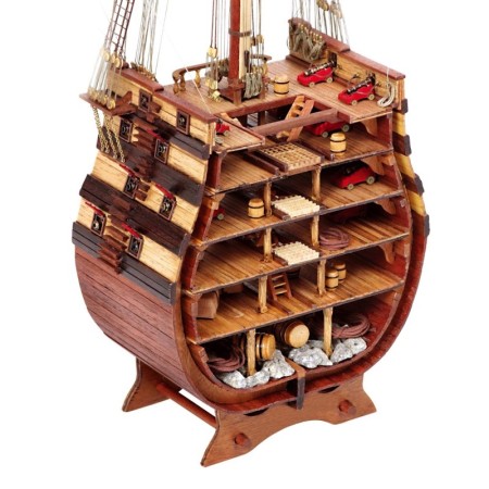 Sección Barco de Madera Occre Santísima Trinidad 1/90