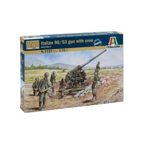Kit Cañón Italiano 90/53 y 8 Soldados Italeri 1/72