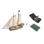 Pack Barco de Madera Occre POLARIS 1/50 (con velas) con 8 accesorios