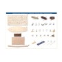 Pack Barco de Madera Occre POLARIS 1/50 (con velas) con 8 accesorios