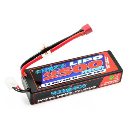 Batería LiPO Voltz 7,4V 2500mAh 40C Hardcase (T-Dean)