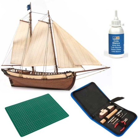 Pack Barco de Madera Occre POLARIS 1/50 (con velas)