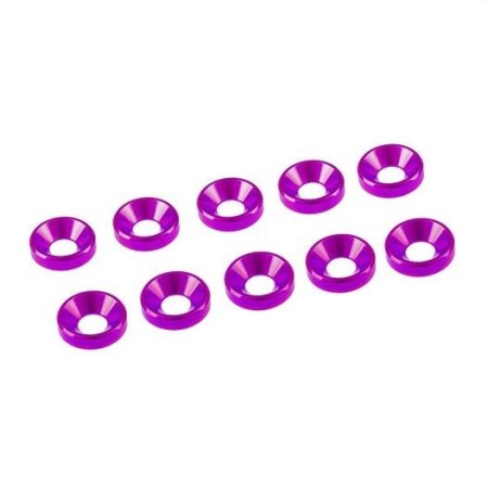 Kit de 10 arandelas cónicas aluminio M4 Ultimate Racing para RC