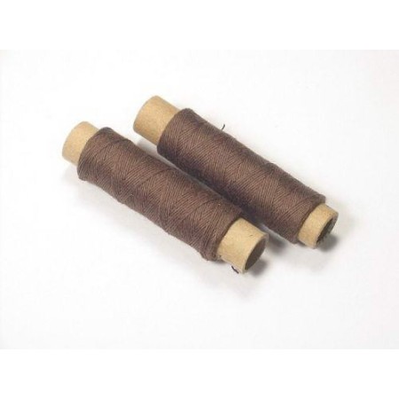 Kit 2 bobinas de hilo de algodón marrón Occre