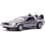 Coche en miniatura Delorean Regreso al Futuro II 1/24 con luces