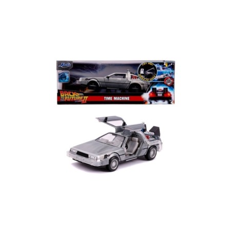 Coche en miniatura Delorean Regreso al Futuro II 1/24 con luces