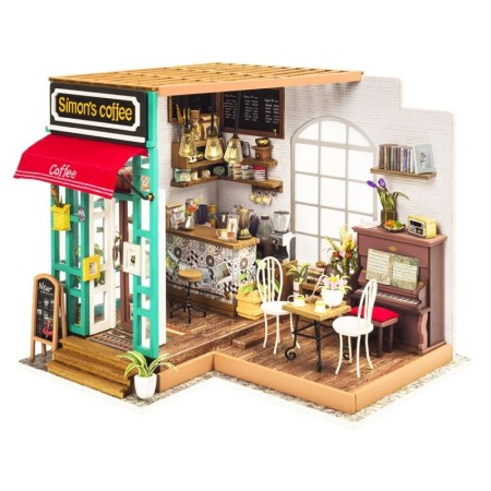 Maqueta madera DIY Simon's Coffee Shop Robotime 1/24