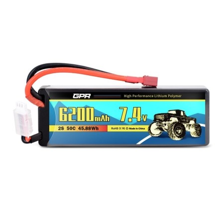 Batería LiPO 7,4V-6200mAh 50C Hardcase SC (T-Dean)