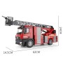 Camión de Bomberos RC HUINA con escalera y cañón de agua 1/14