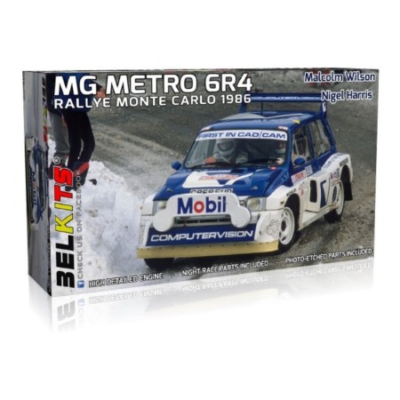 Maqueta BELKITS Coche MG Metro 6R4 Rally Montecarlo 1986 1/24
