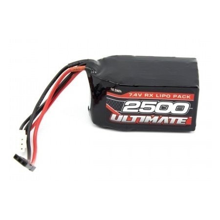 Batería Lipo cuadrada Receptor Ultimate Racing 7,4V-2500mAh (JR)