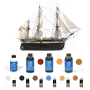 Pack Maqueta Barco Occre TERROR con pinturas, tintes y barniz