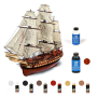 Pack Maqueta Barco Occre MONTAÑÉS con pinturas, tinte y barniz