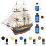 Pack Maqueta Barco Occre BOUNTY con pinturas, tintes y barniz