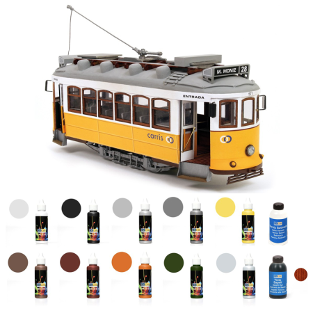 Pack Tranvía Occre LISBOA con pinturas, tinte y barniz