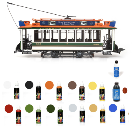 Pack Tranvía Occre BUENOS AIRES con pinturas, tinte y barniz