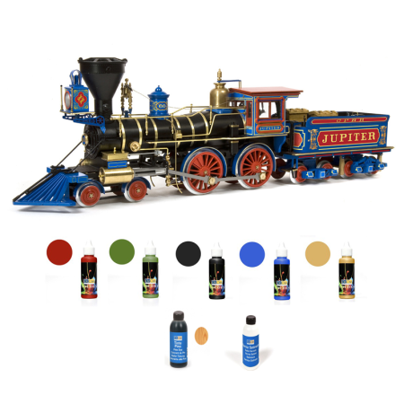 Pack Locomotora Occre JUPITER con pinturas, tinte y barniz