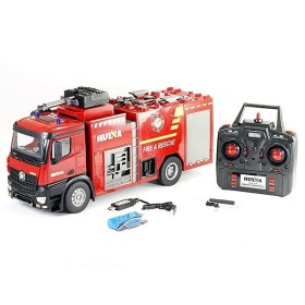 Camión de Bomberos RC HUINA con cañón de agua 1/14