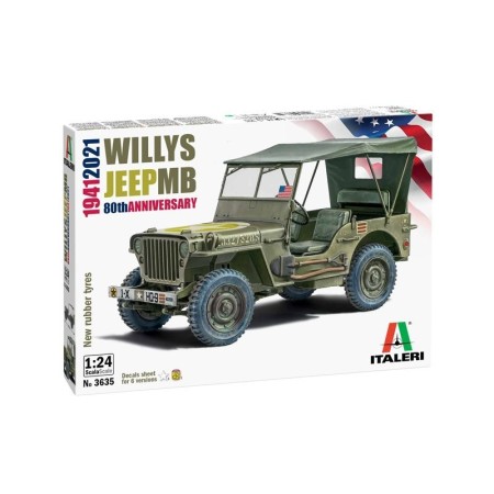 Maqueta Coche Militar Willys MB 194 Italeri 1/24 (80º Aniversario)