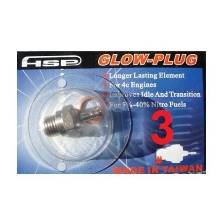 Bujía para motores Glow nº3 Caliente