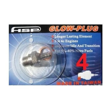 Bujía para motores Glow nº4 Temperatura media