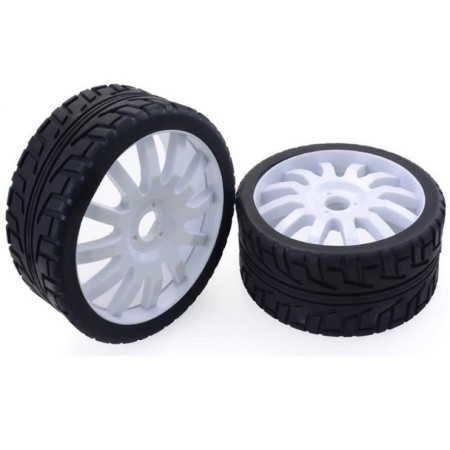 Ruedas Touring 1/8 (Rally Game) Llanta blanca