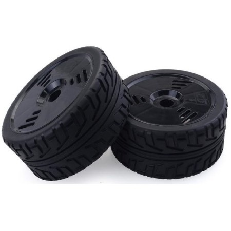 Ruedas Touring 1/8 (Rally game) de llanta lenticular negra