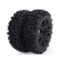 Ruedas Buggy Escala 1/8 con Llanta Negra Radios-Taco