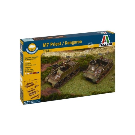 Tanques 1/72 M7 Priest / Kangaroo  (2 Fast assembly) - ITALERI