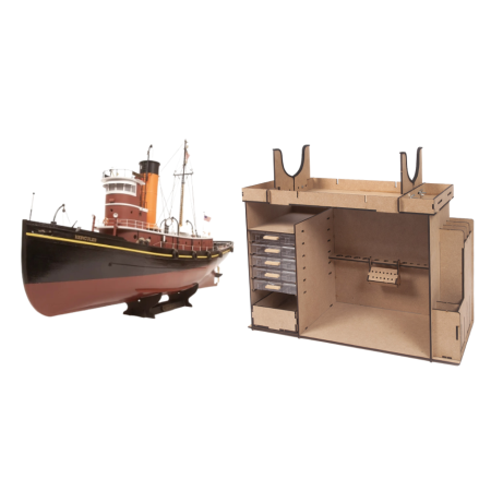 Pack Barco de Madera Occre Hércules con Mueble Taller
