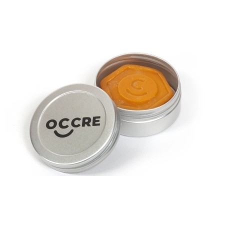 Pastilla de cera de abeja en caja metálica para hilos de maquetas