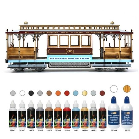 Pack Tranvía Occre SAN FRANCISCO con pinturas, tinte y barniz