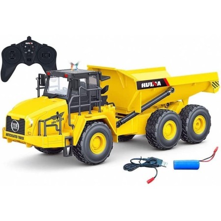 Camión Volquete RC Articulado Huina 9 canales 1/16