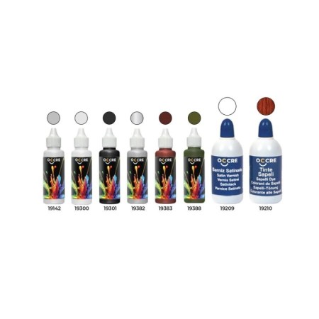 Pack Pinturas, Tinte y Barniz para Maqueta Occre Tranvía New Orleans