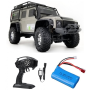 Coche RC Defender D90 Pro con batería doble duración 1/10 20Km/h (Brushed) Versión Pro batería 3000mAh