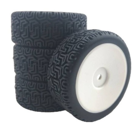 Ruedas Touring 1/10 Llanta lenticular Blanca