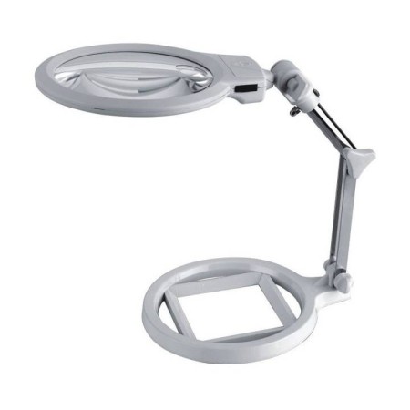 Lupa plegable de sobremesa con LED para modelismo