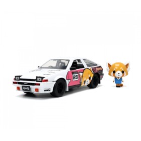 Coche 1986 Toyota Trueno AE86 con figura Aggretsuko