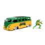 Furgoneta 1962 VW Bus Tortugas Ninja con figura Leonardo