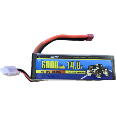 Batería Lipo 14.8V (4S) 6000mAh 50C (T-Dean)