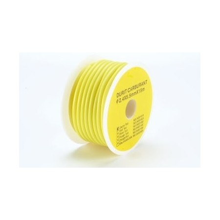 TUBO DE SILICONA AMARILLO FLUO 15 METROS