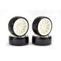 Kit 4 Ruedas Fastrax 1/10 para coches RC Drift (10 radios blancos)