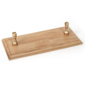 Base de pie de roble + soportes metálicos