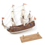 Pack Barco de Madera OCCRE San Felipe 1/86 con peana con soporte