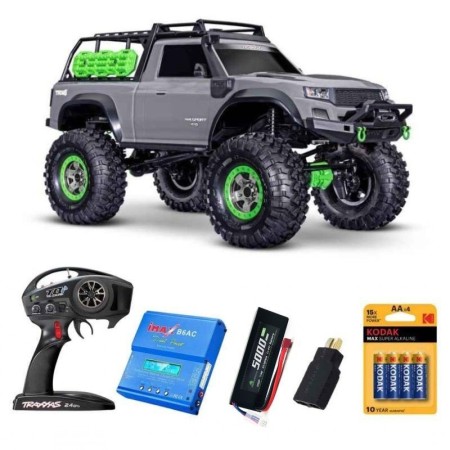 Pack Traxxas TRX-4 Sport High Trail Edition 1/10 (Brushed) Gris con 4 accesorios