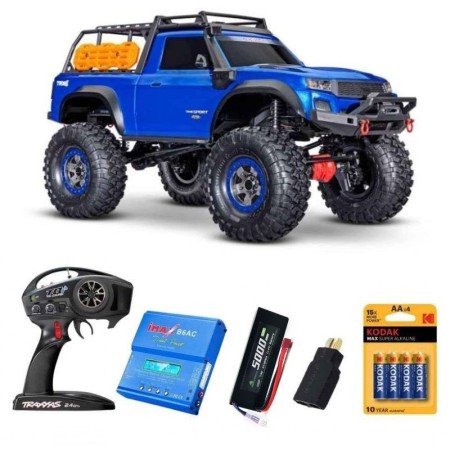Pack Traxxas TRX-4 Sport High Trail Edition 1/10 (Brushed) Azul con 4 accesorios