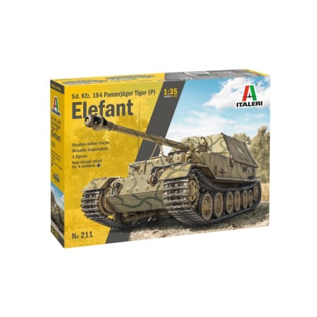 Maqueta de Tanque Elefant SD. KFZ. 184 Panzerjager Tiger (P) 1/35 Italeri