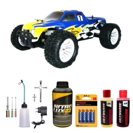 Pack Coche RC Monster Truck VRX BLADE SS Amarillo con Kit Gasolina
