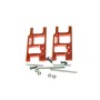 Trapecios delanteros aluminio con pasadores y tornillos para Wltoys 144001, 124016, 124017, 124018 y 124019